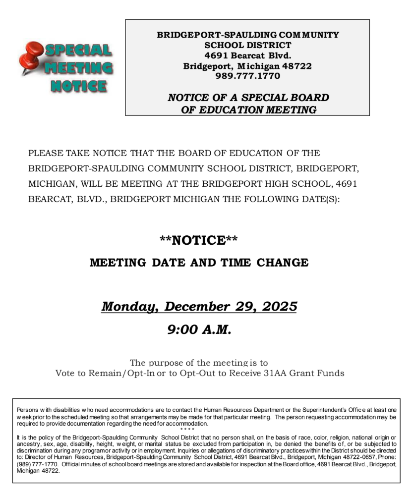 dec 29 9am special meeting