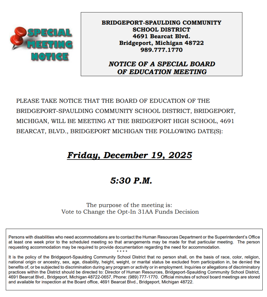 dec 19 2025 special meeting