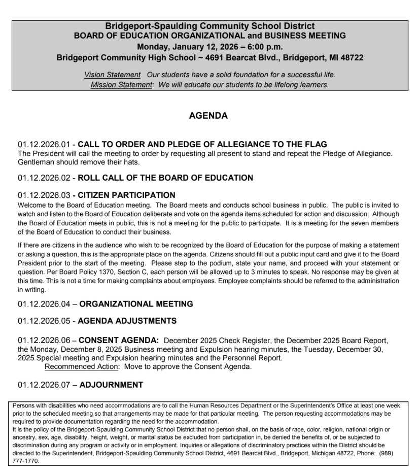 ​Jan 12 2026 BSCS Board Meeting