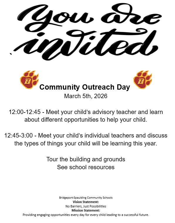 community outreach flyer march 5 2026