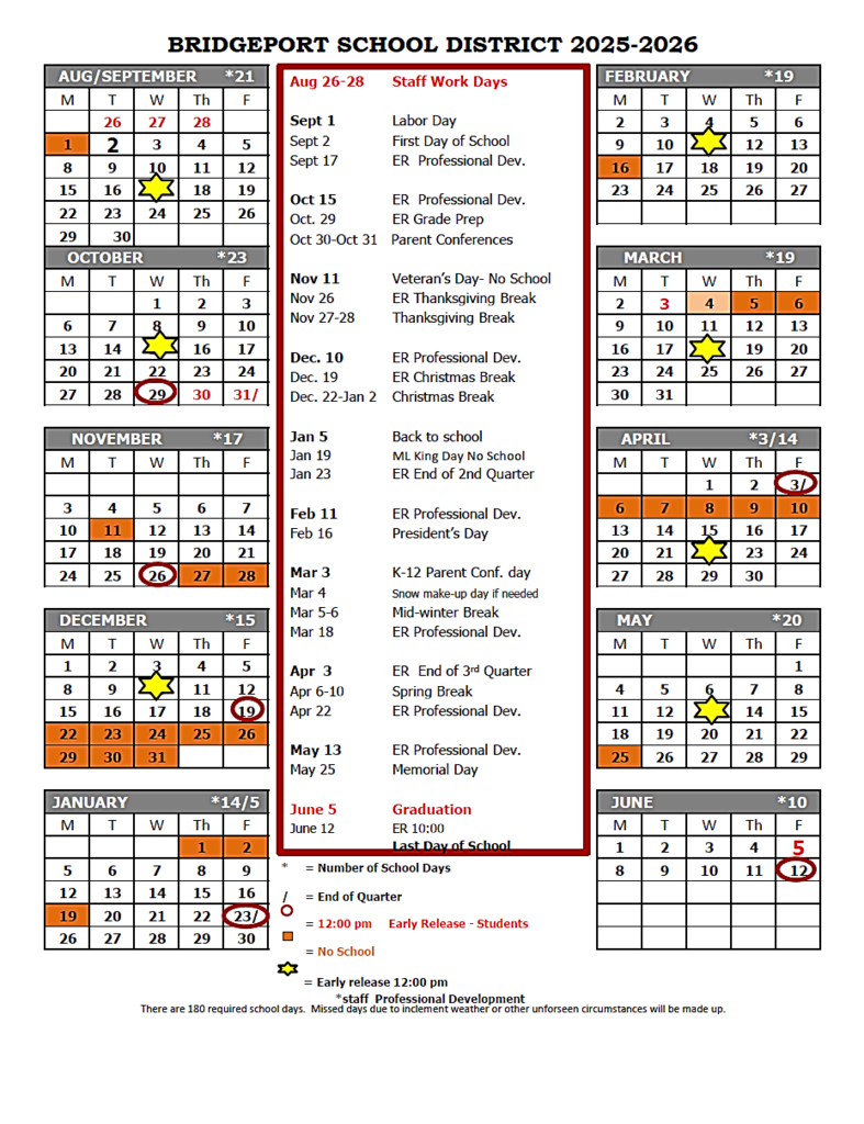 District Calender 2025-26