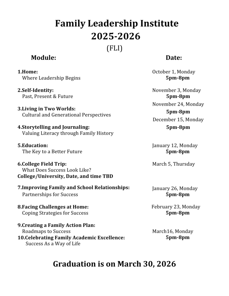 FLI classes and dates