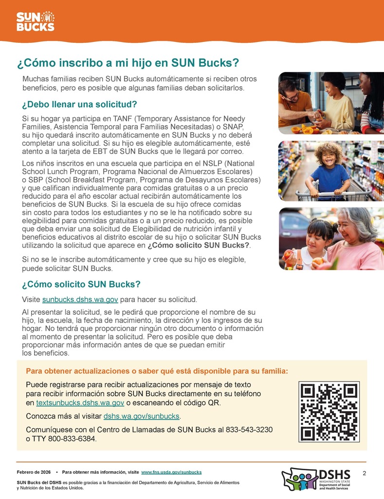 ¿Cómo inscribo a mi hijo a SUN Bucks?