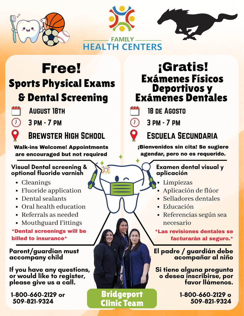 FREE sports Physicals & Dental Screening