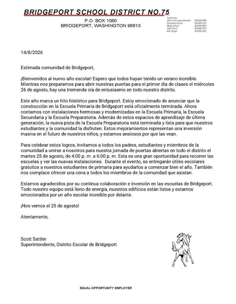 Community Letter Open House