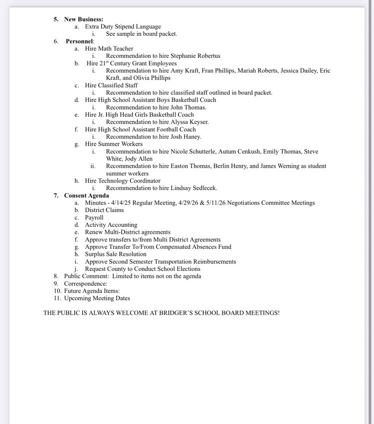 agenda