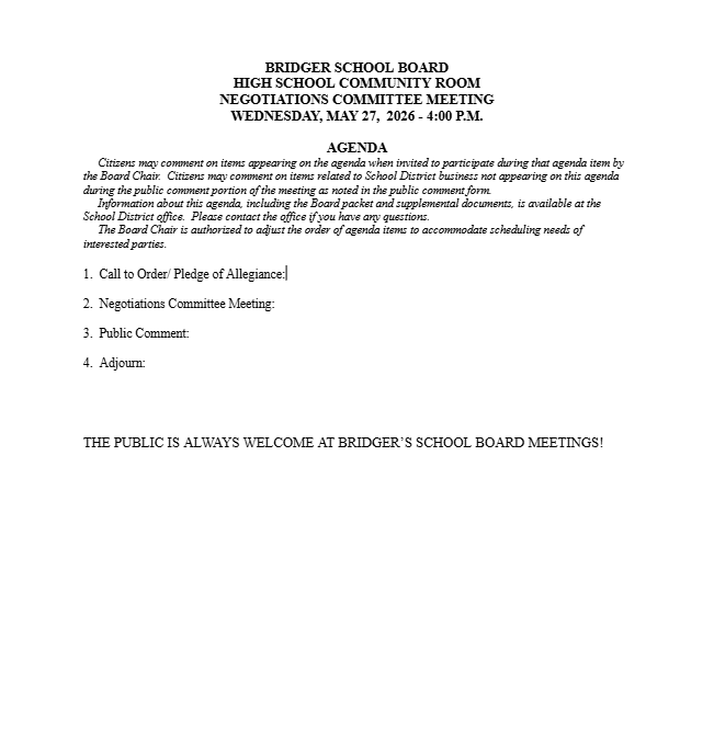 Agenda 5-27-26