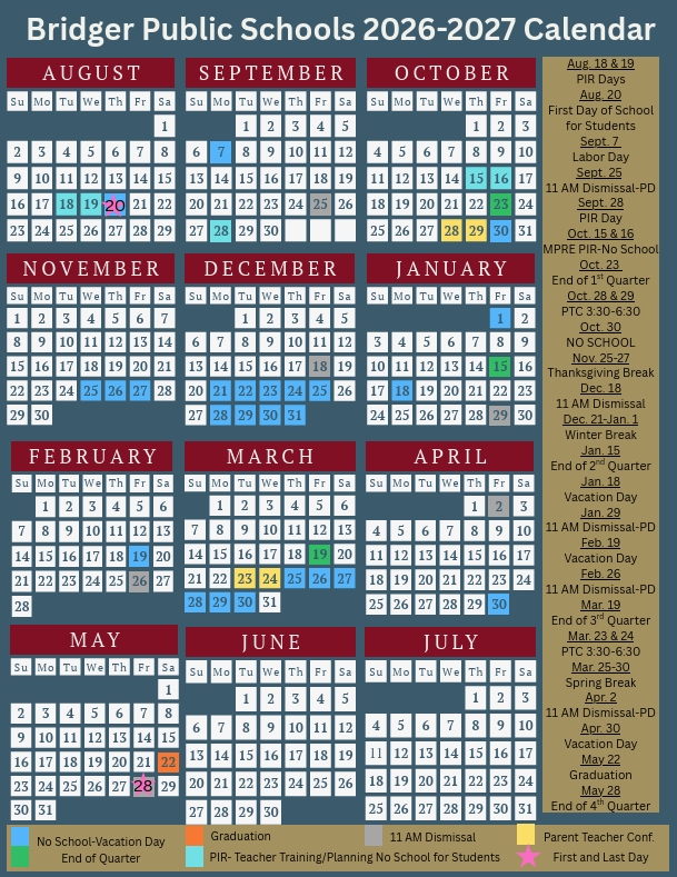 Calendar 26-27