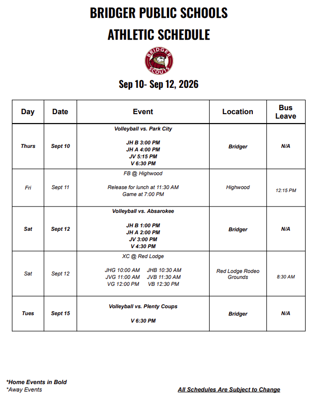 schedule