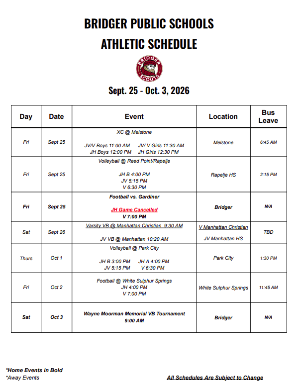 schedule
