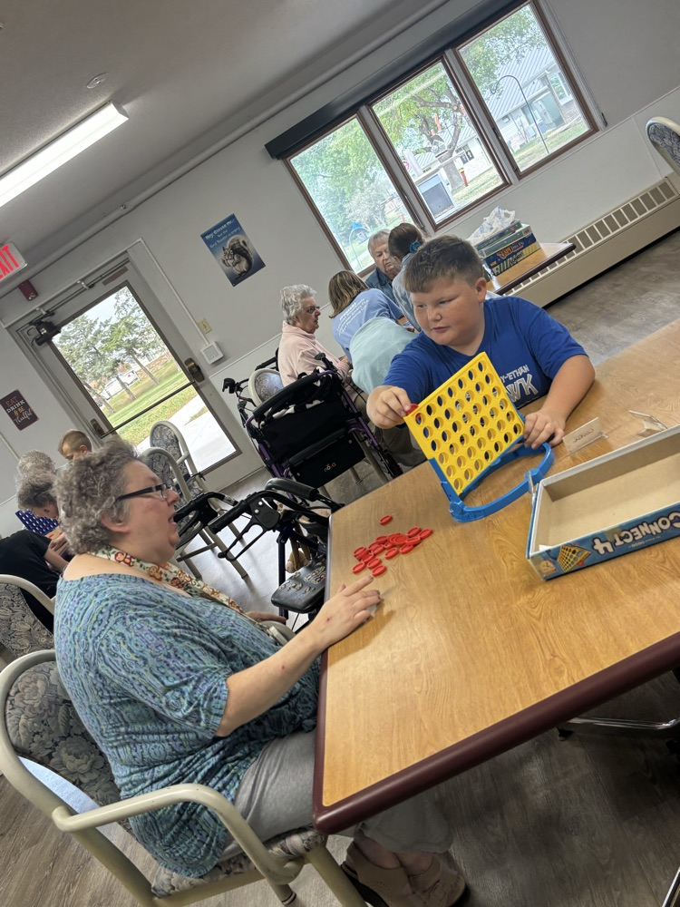 Board games at the nursing home! 😊