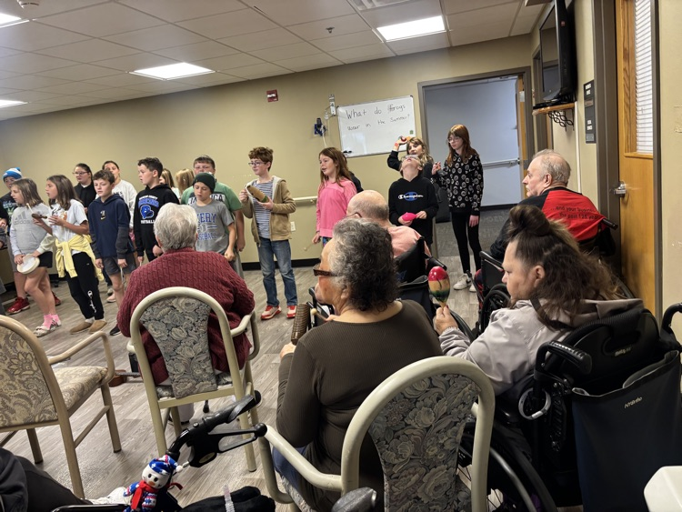 All working together to perform the song.