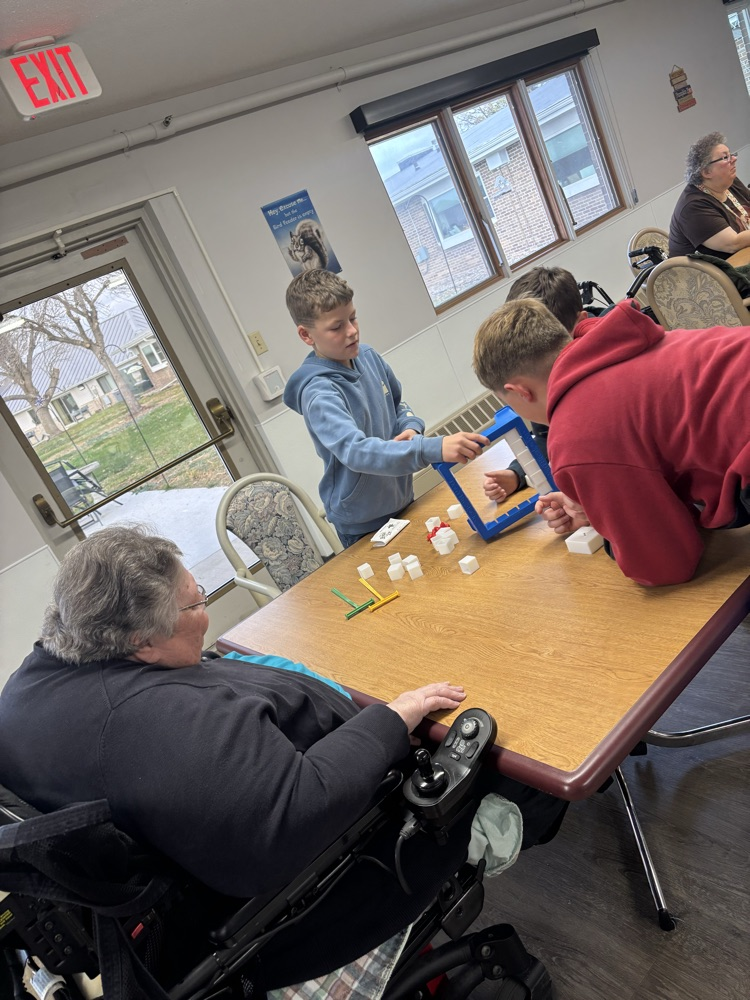 Board games at the nursing home!