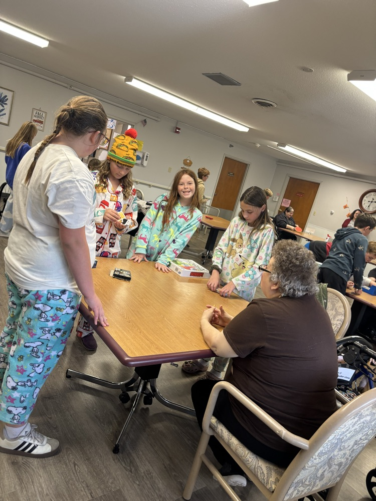 Board games at the nursing home!