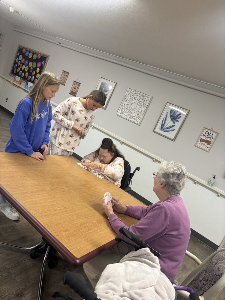 Board games at the nursing home!