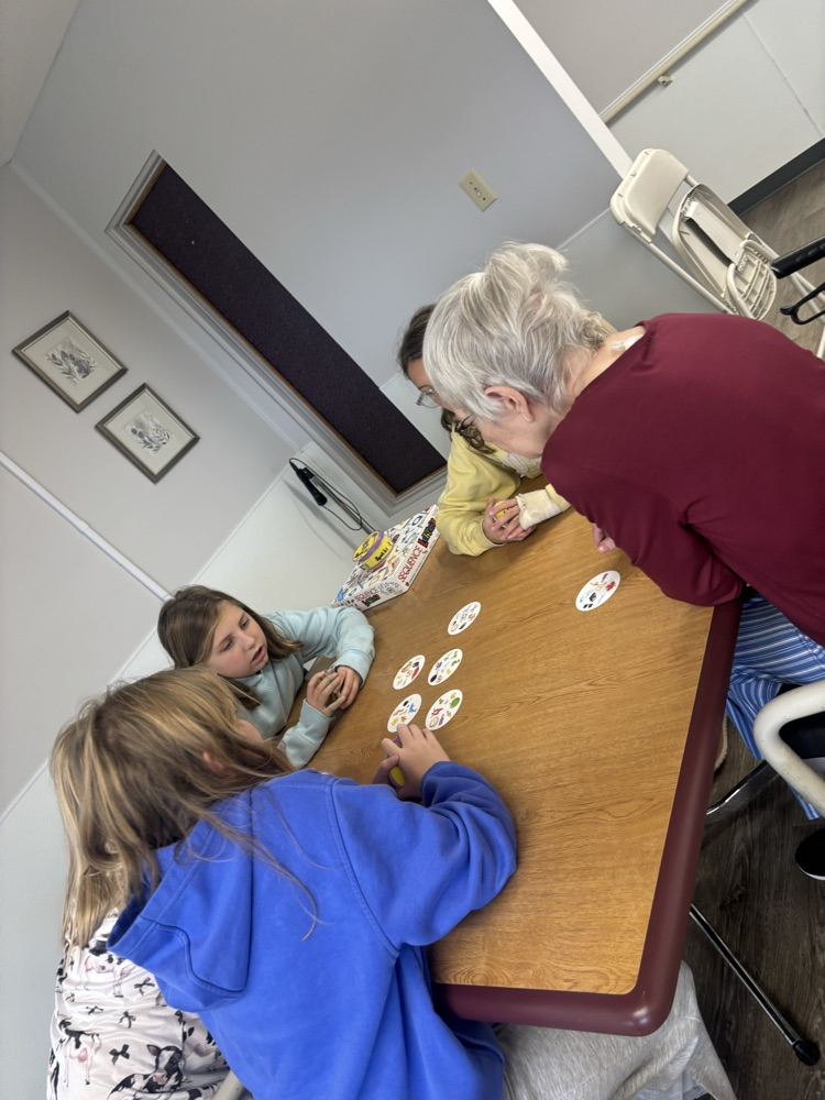 Board games at the nursing home!