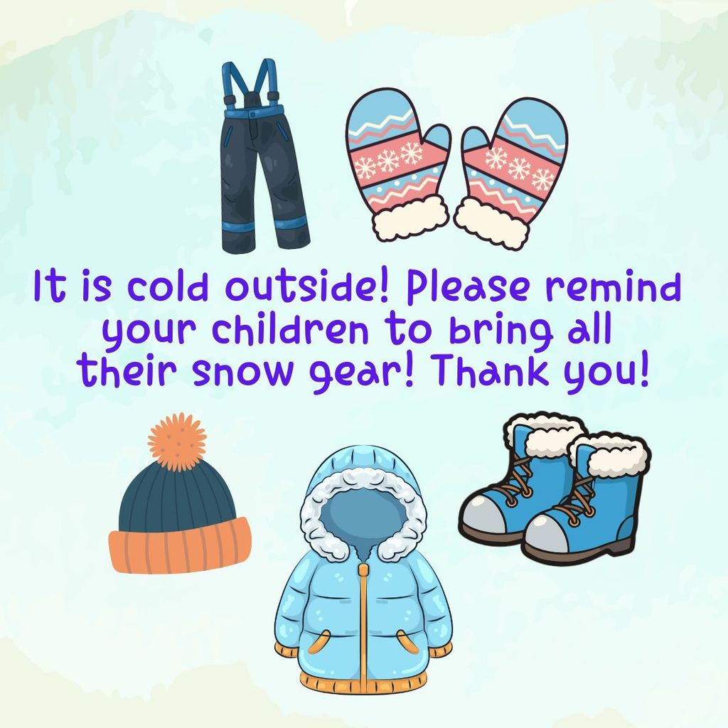 do not forget snow gear