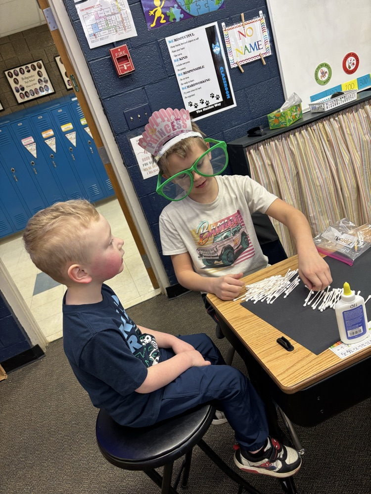 100th day art with PreK! 😀