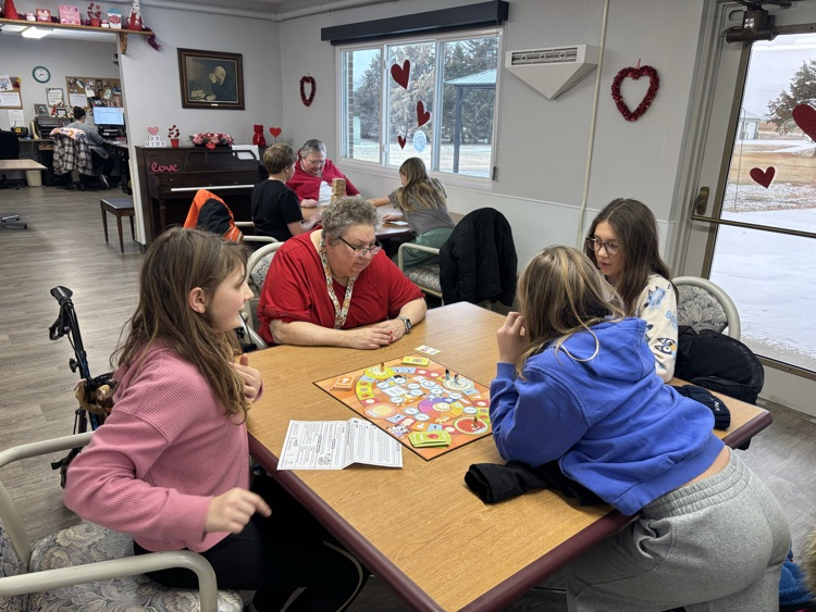 Board games at the nursing home today! 😊