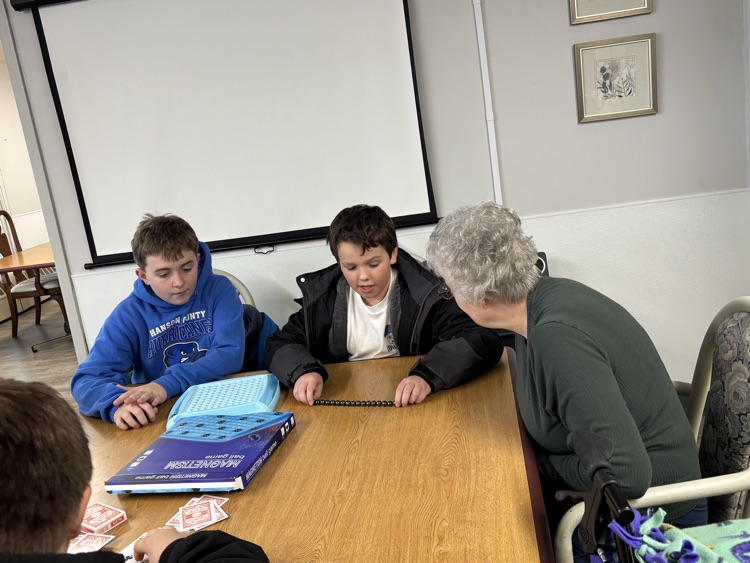 Board games at the nursing home today! 😊