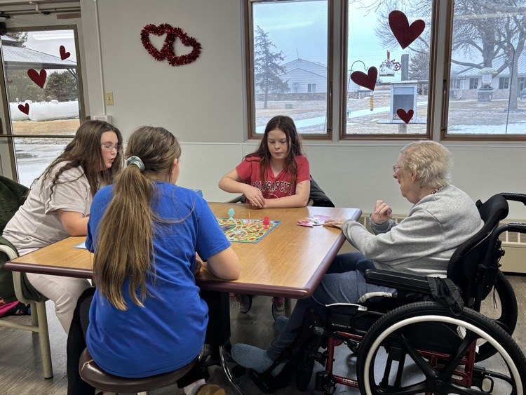 Board games at the nursing home today! 😊