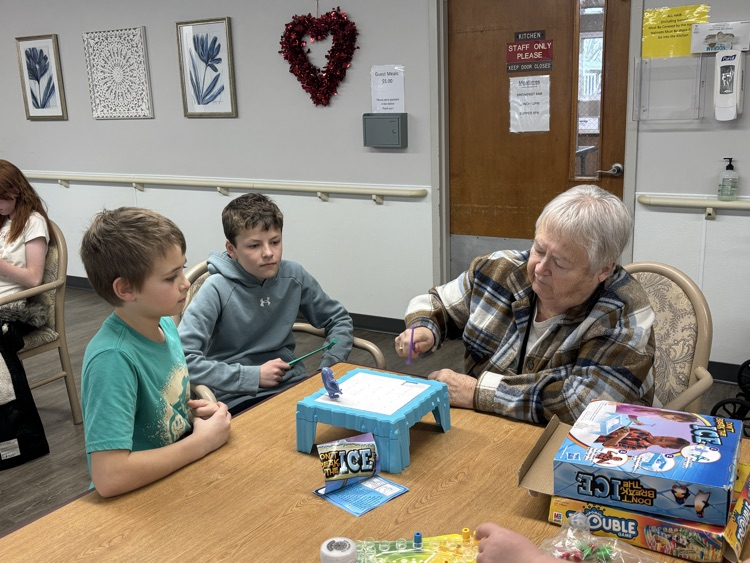 Board games at the nursing home today! 😊