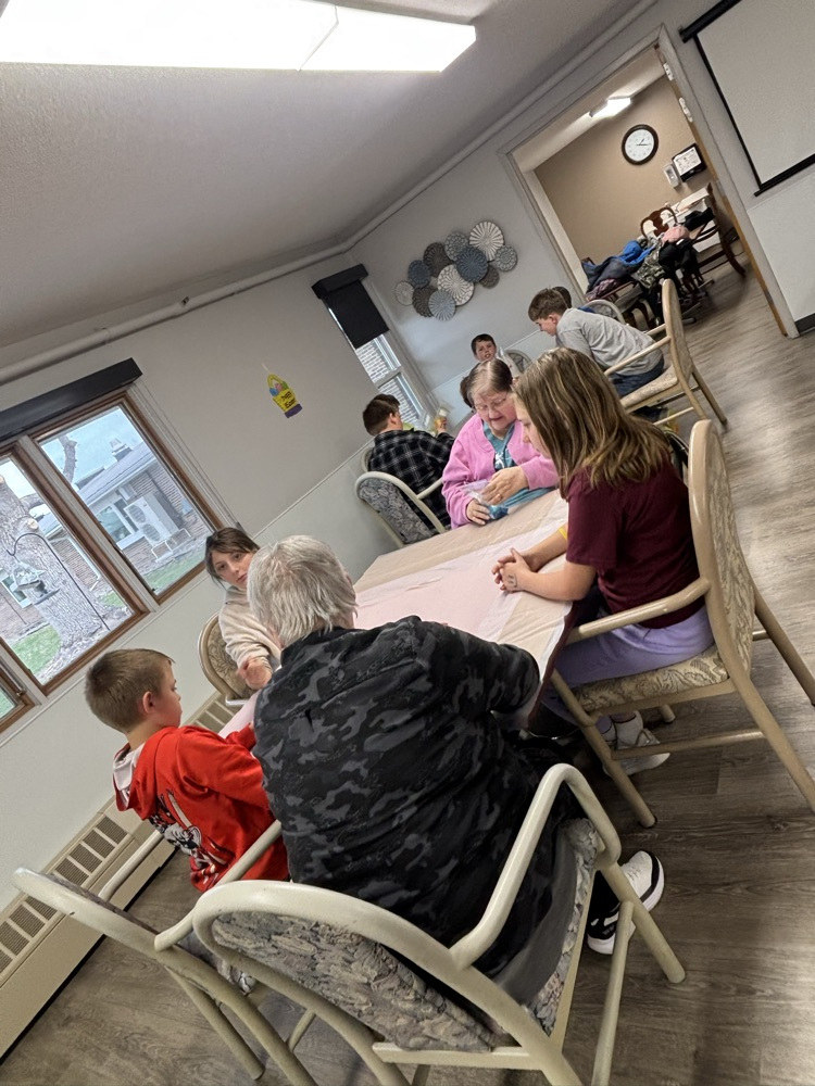 Dying Easter eggs with the residents! 🐣