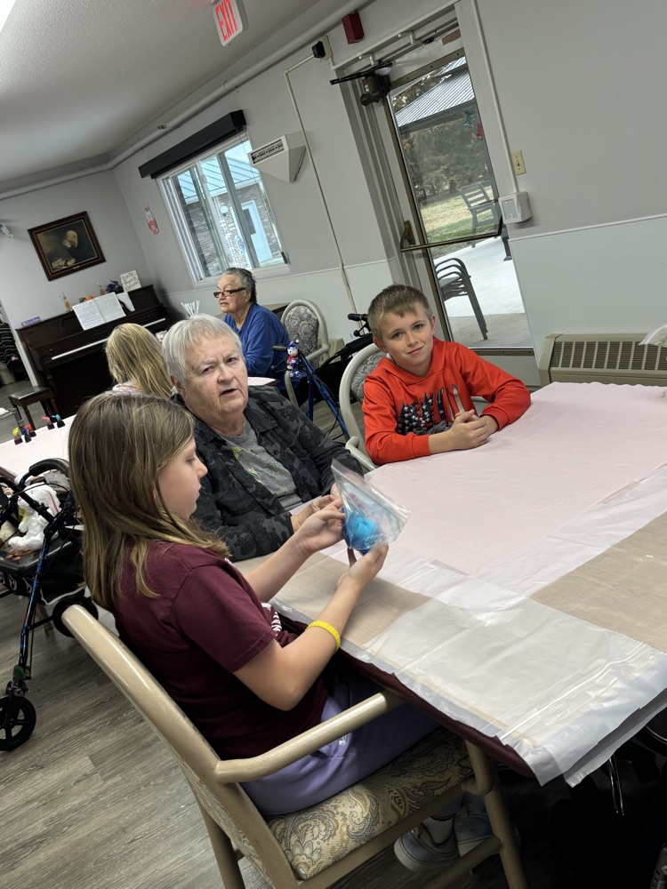 Dying Easter eggs with the residents! 🐣