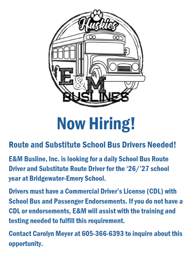 Bus Drivers Needed
