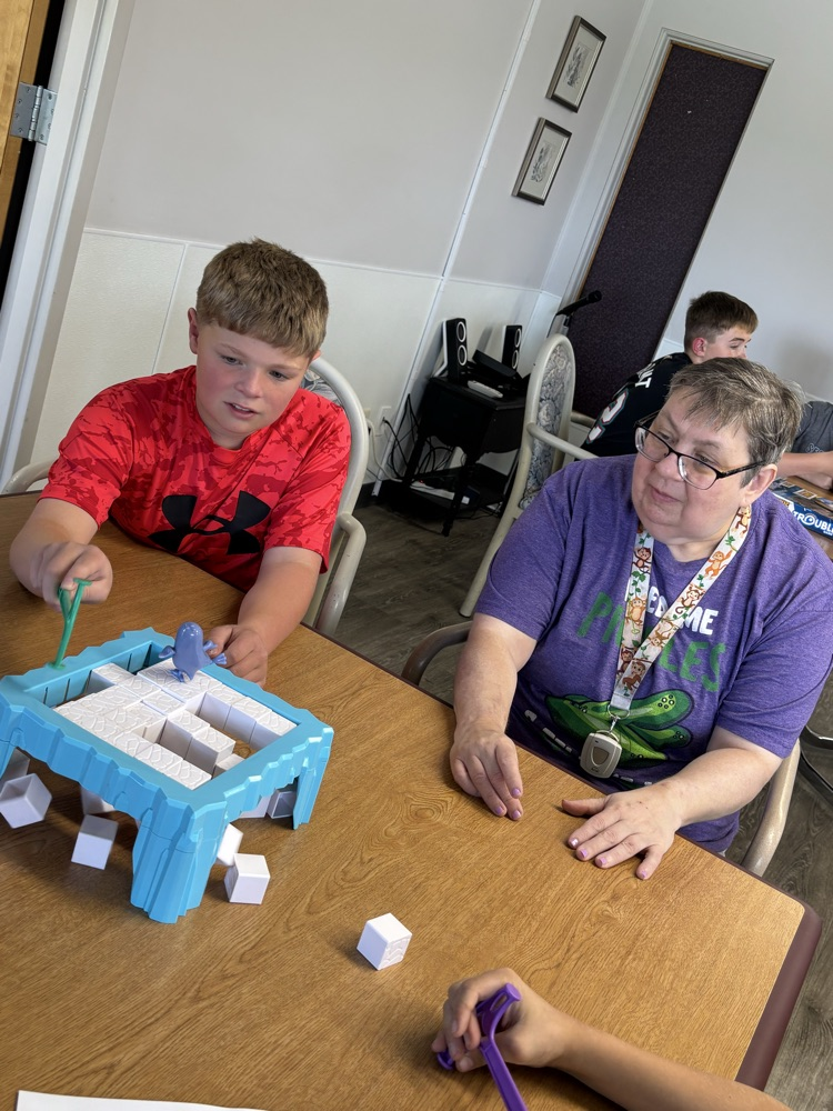 Board games and ice cream with our friends at the nursing home!