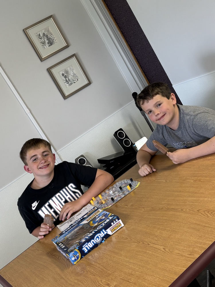 Board games and ice cream with our friends at the nursing home!