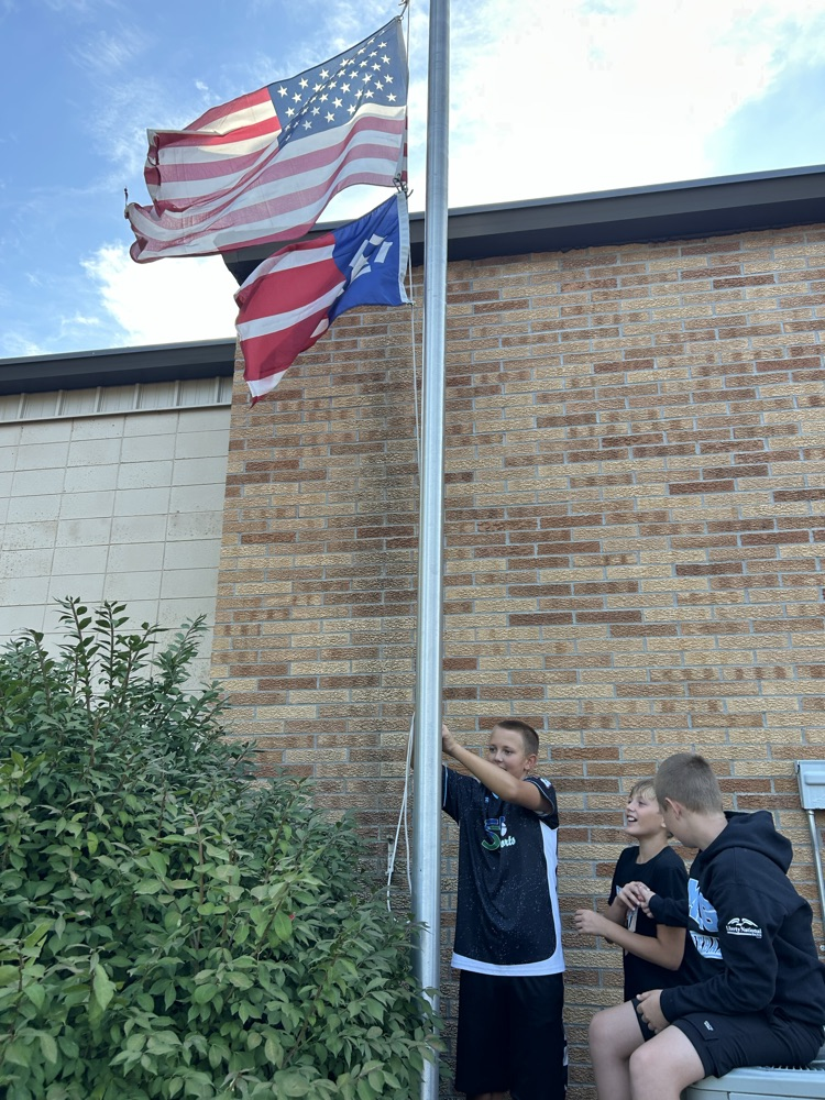 Hanging the flag