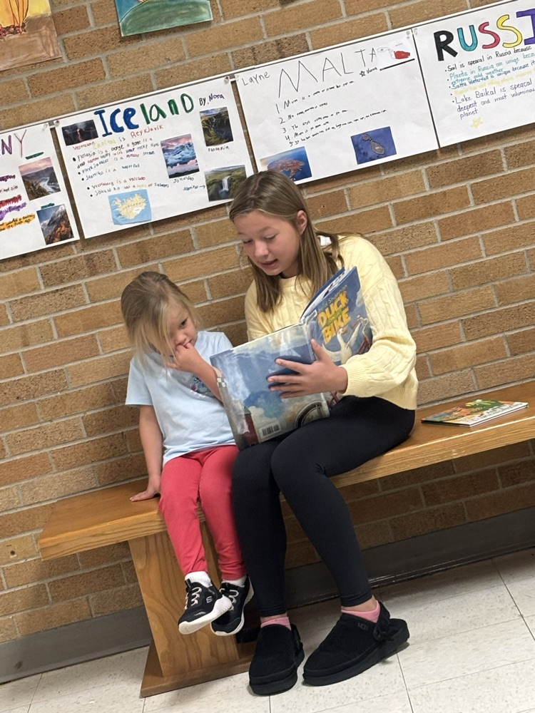 5th - Reading buddies with Pre-K 📕