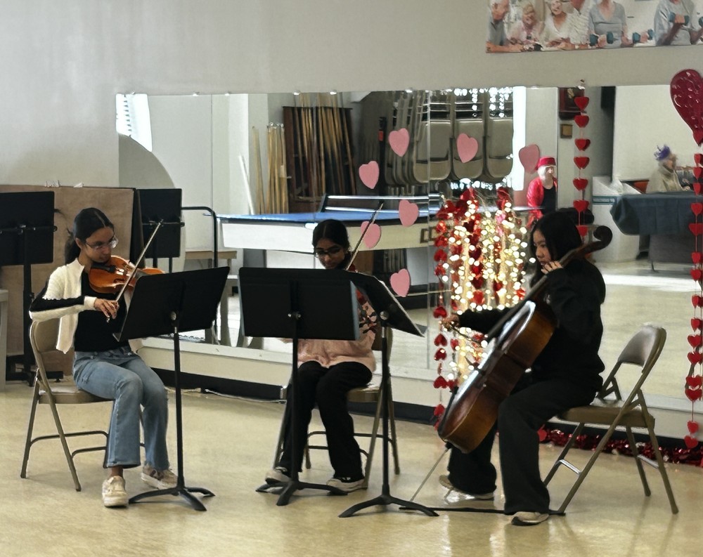 BRMS orchestra at Senior Center
