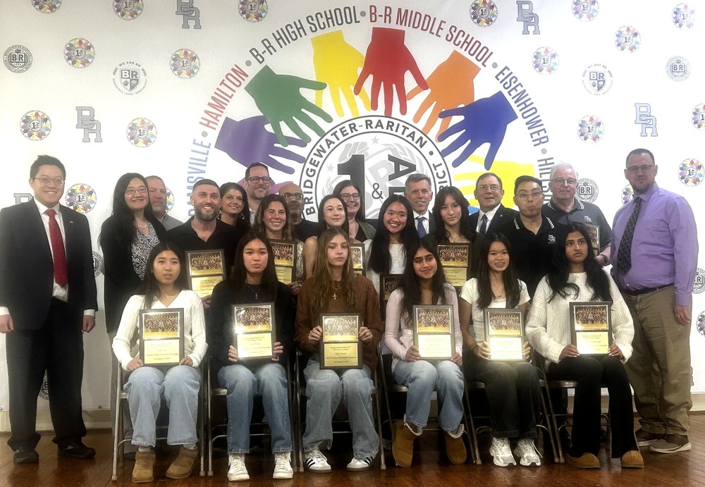 bd of ed with girls xc team