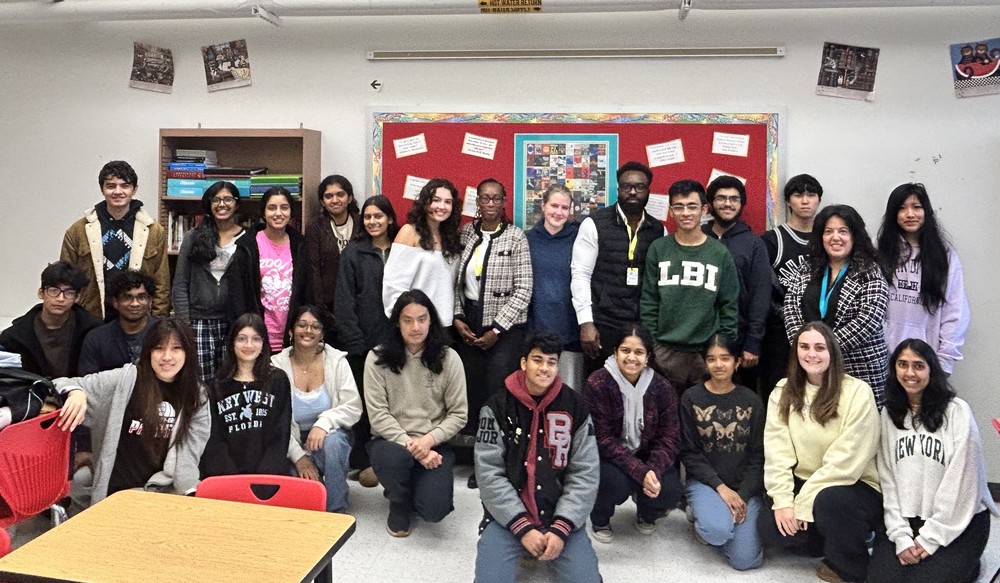 frech class with Ms. Kostis and speakers