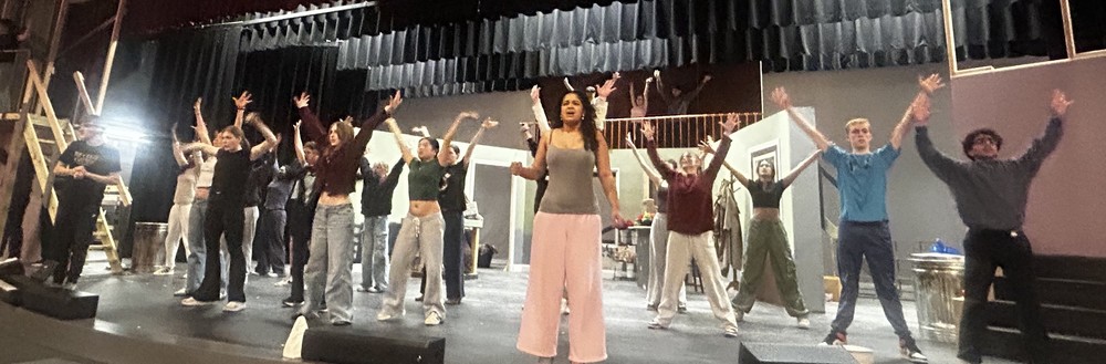 Little Shop of Hoors rehearsal