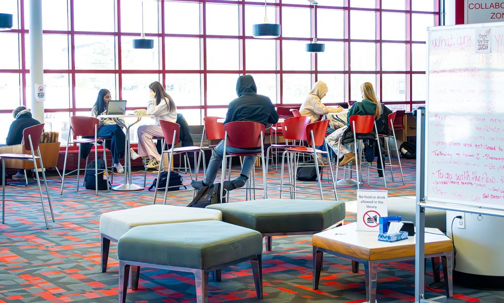 new small tables at media center