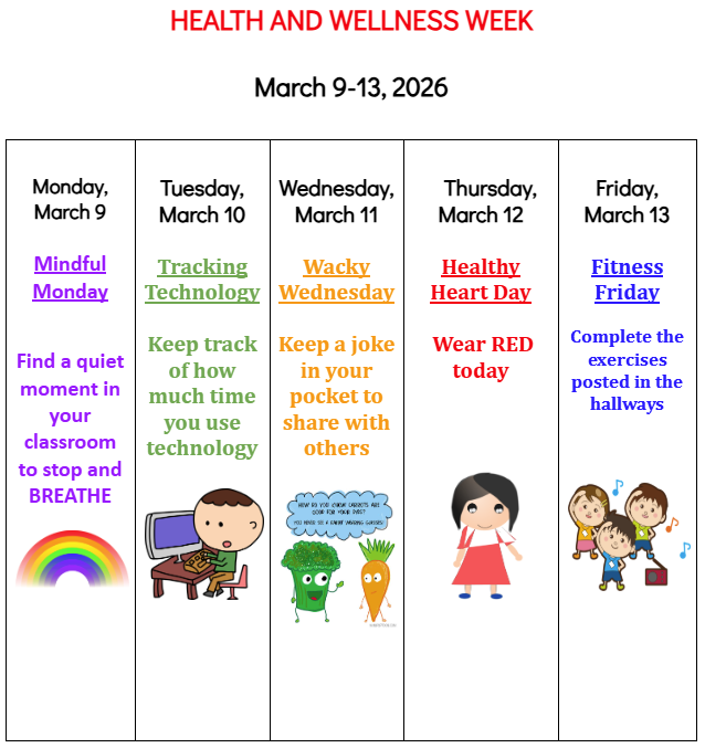 wellness week schedule