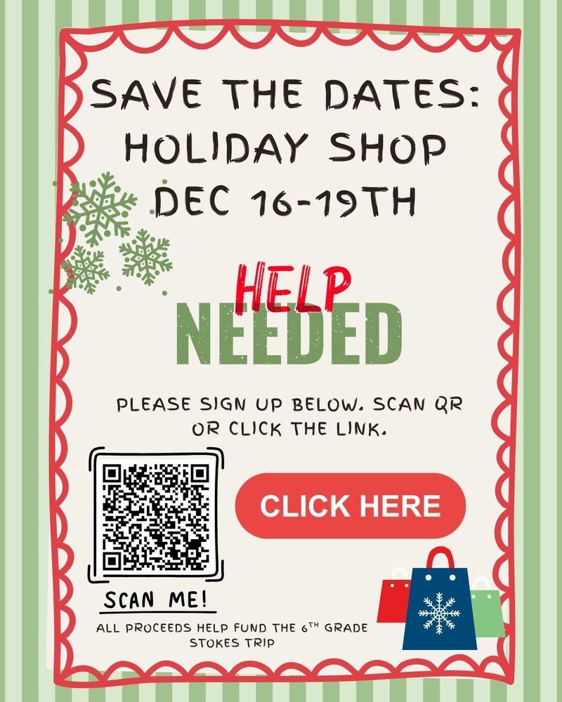 holiday gift shop flyer