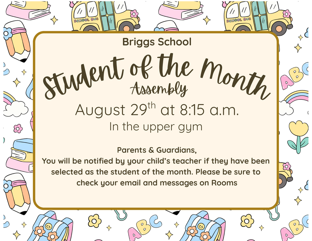 August Student of the Month Assembly