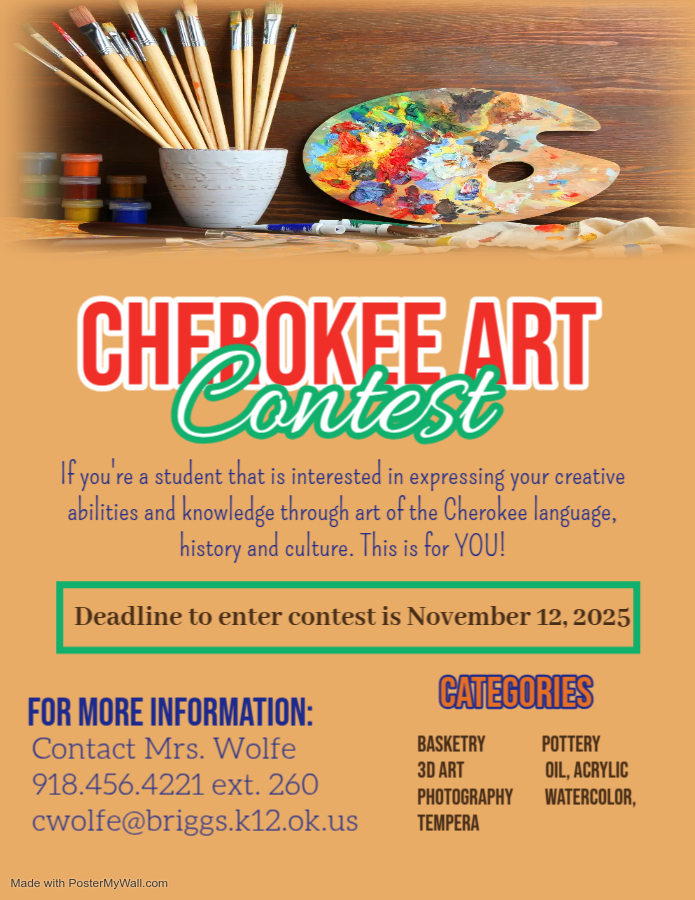 Cherokee Art Competition Flyer