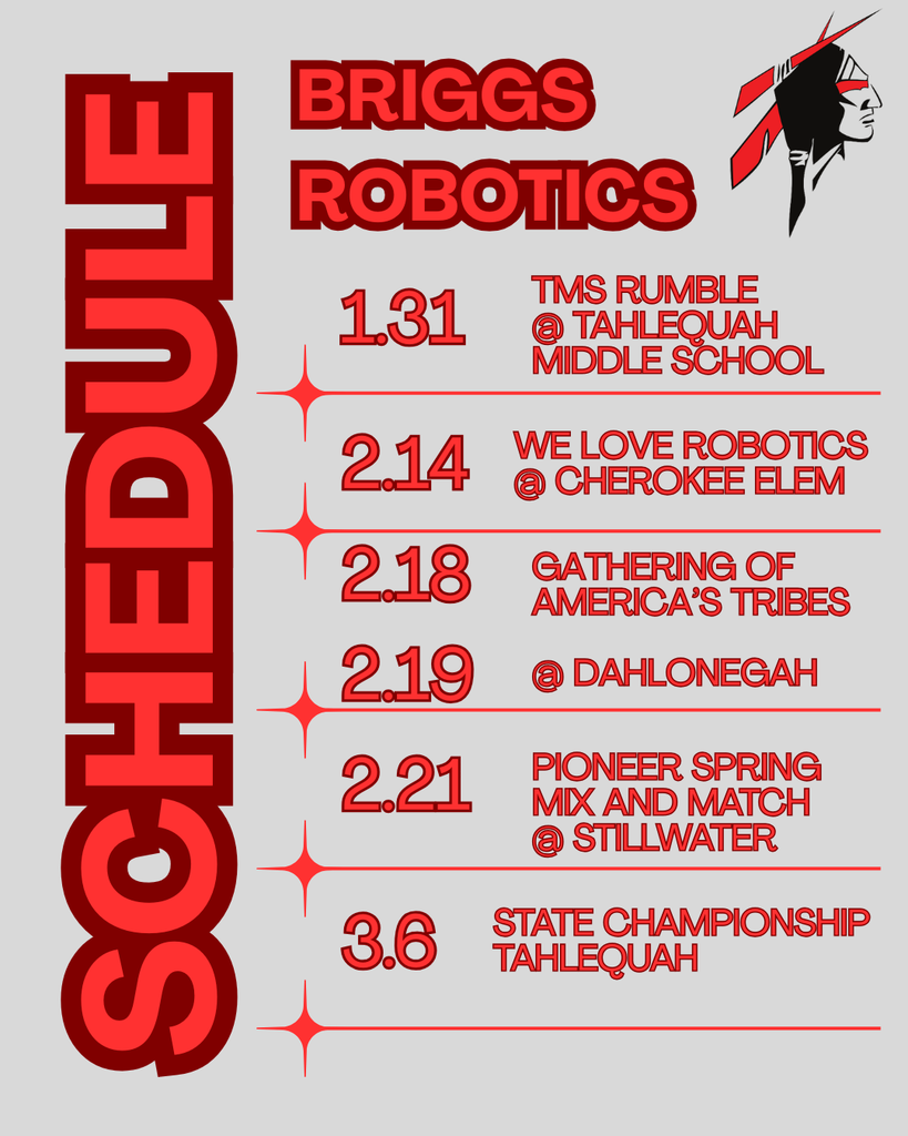 2025-2026 Robotics Schedule