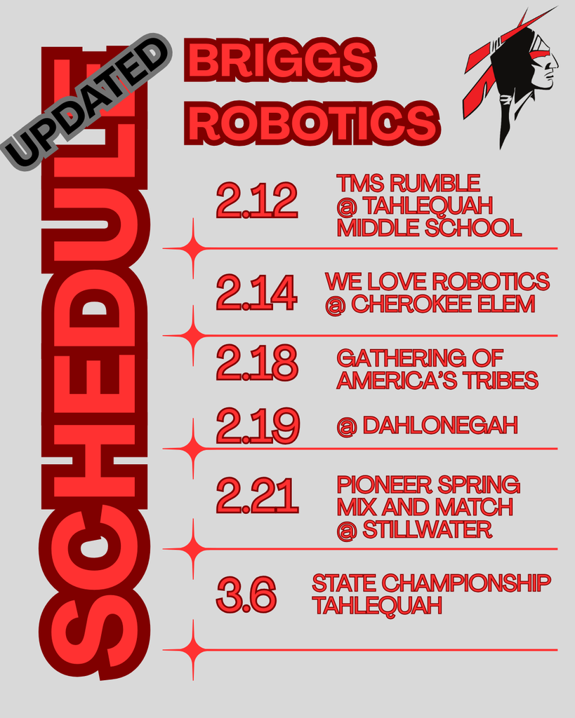 2025-2026 Robotics Schedule 