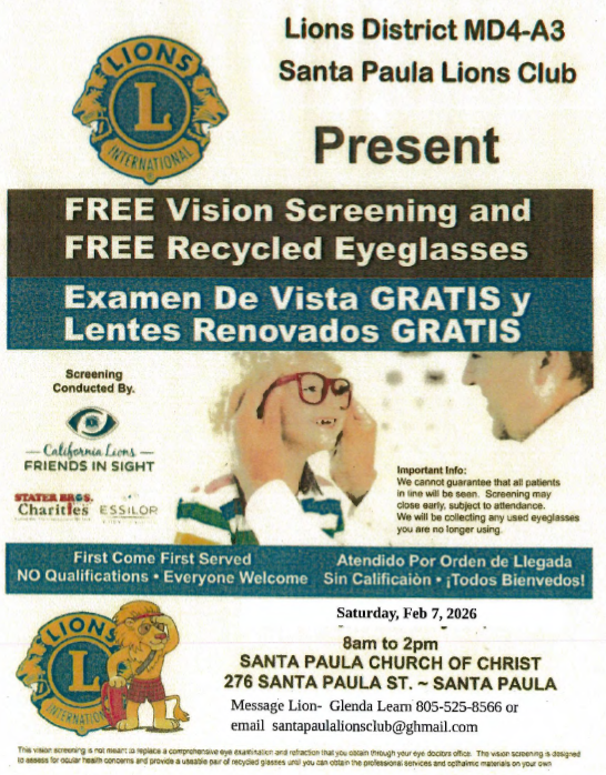 Lions Club Flyer