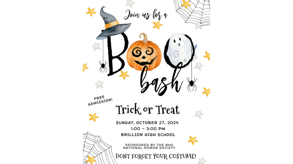 Boo Bash Trick or Treat Brillion Elementary School