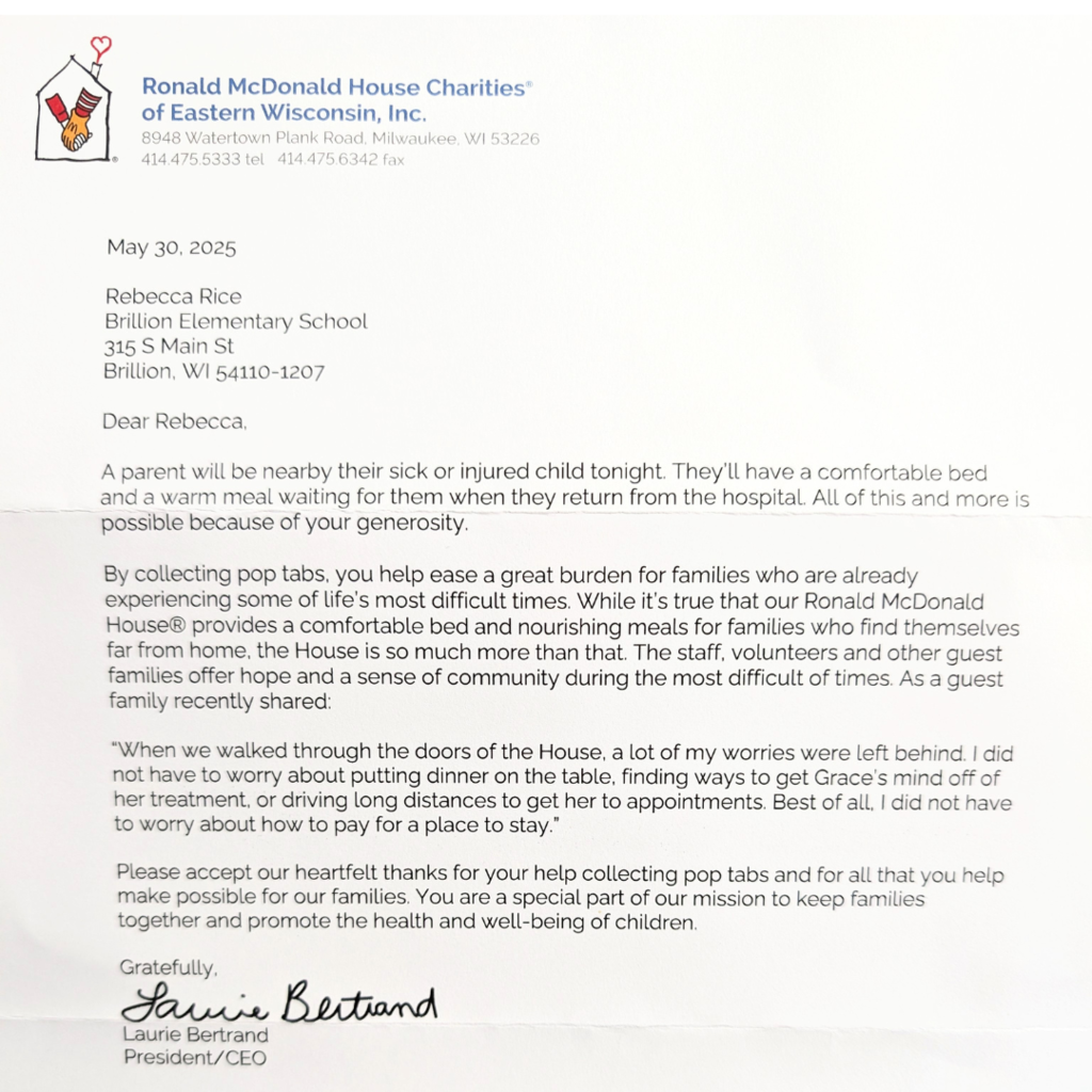 Thank you Letter