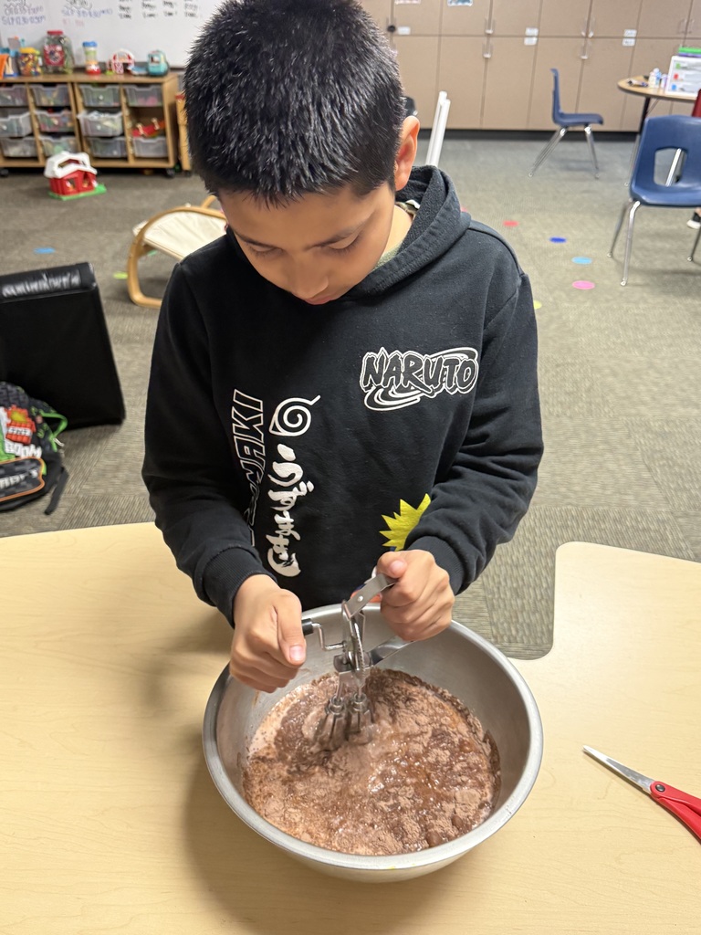 Mixing the instant pudding 