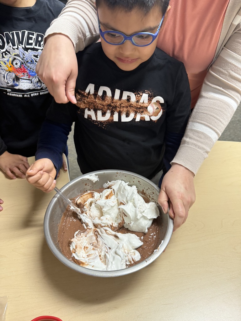 Stirring the cool whip in