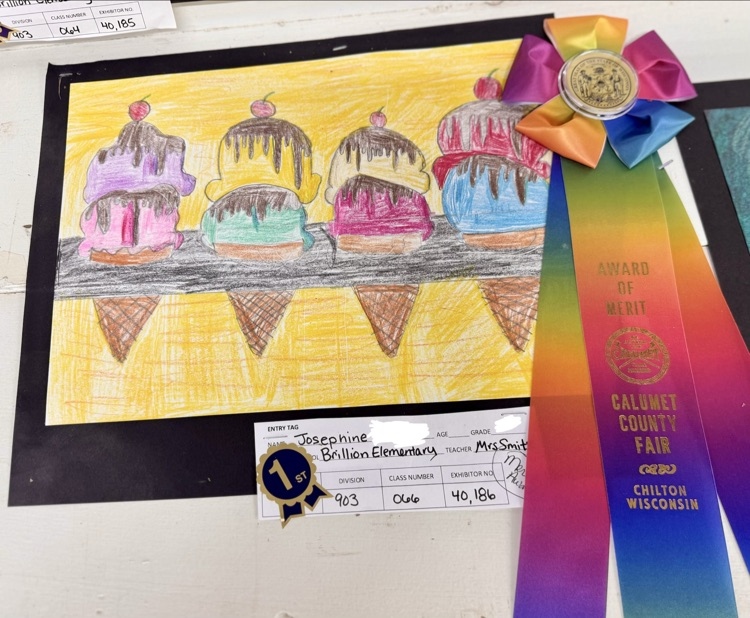 Brillion Elementary students’ artwork at the Calumet County Fair